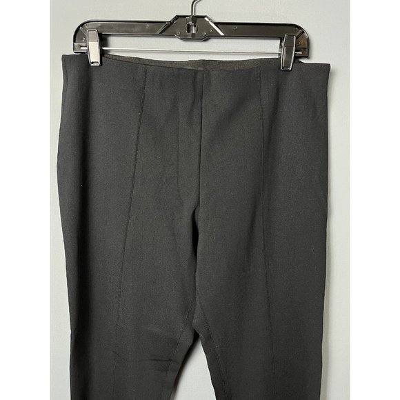 THEORY Womens XL Black Scuba Slit Legging Cropped Pants - Picture 3 of 7